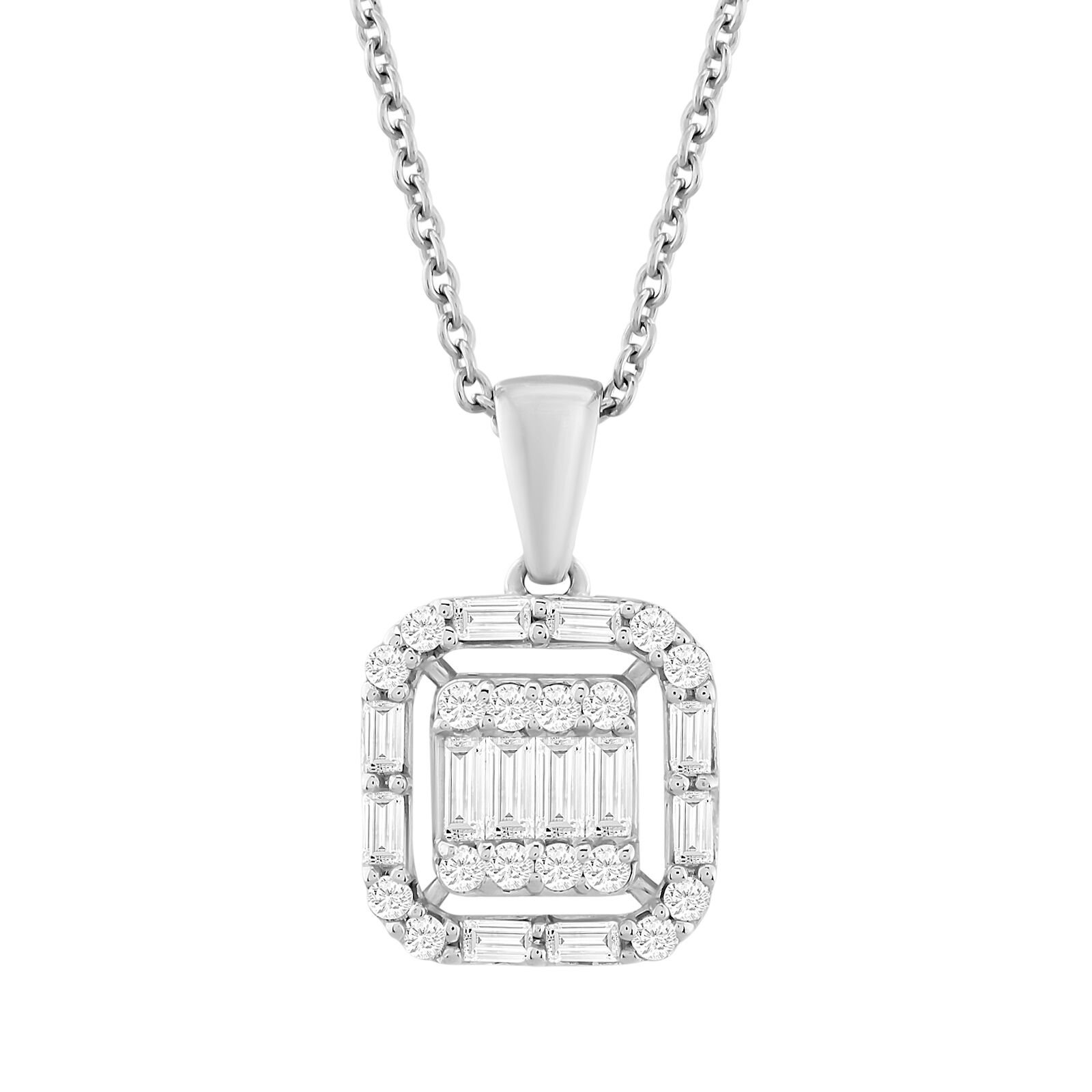 Baget Pırlanta Kolye 0.24 Ct. F VS 18K