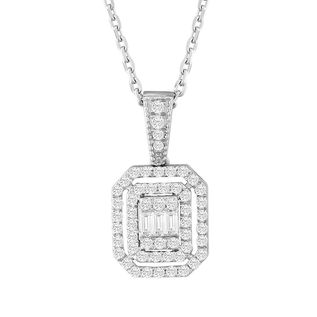 Baget Pırlanta Kolye 0.27 Ct. E VS 18K