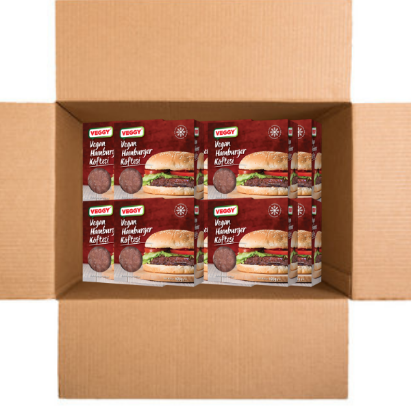 12 Adet Vegan Hamburger Köftesi (420g x 12)