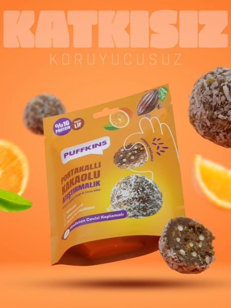 Puffkins Portakallı Kakaolu Atıştırmalık (75g)