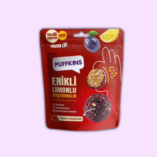 Puffkins Erikli Limonlu Atıştırmalık (75g)