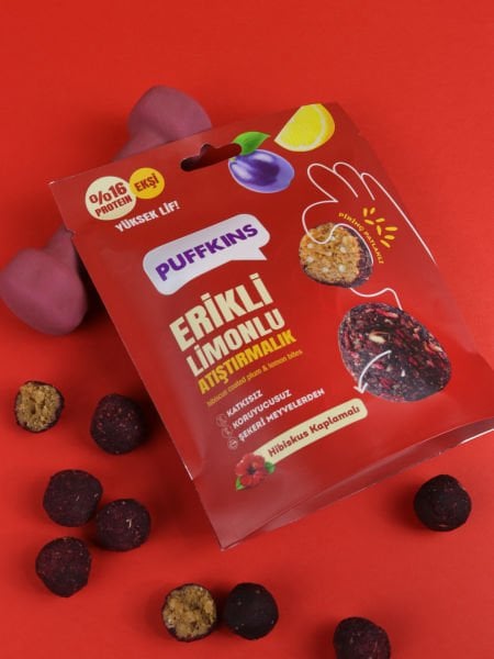 Puffkins Erikli Limonlu Atıştırmalık (75g)