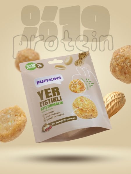 Puffkins Yer Fıstıklı Atıştırmalık (75g)