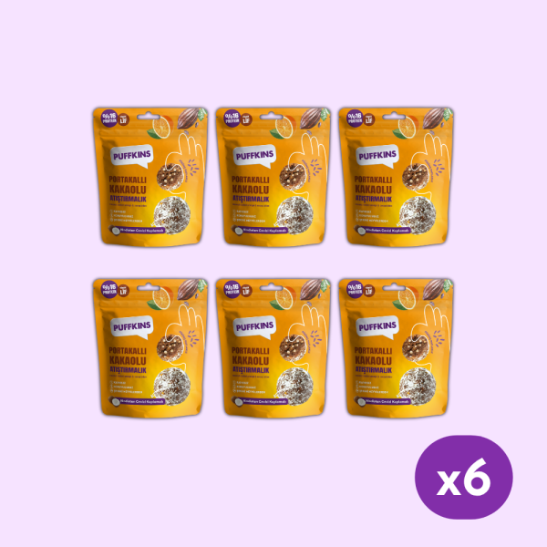 6x Puffkins Portakallı Kakaolu Atıştırmalık (75g)