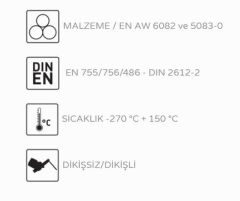 Alüminyum Redüksiyon 200x5mm - 125x5mm EN AW 6082-T6