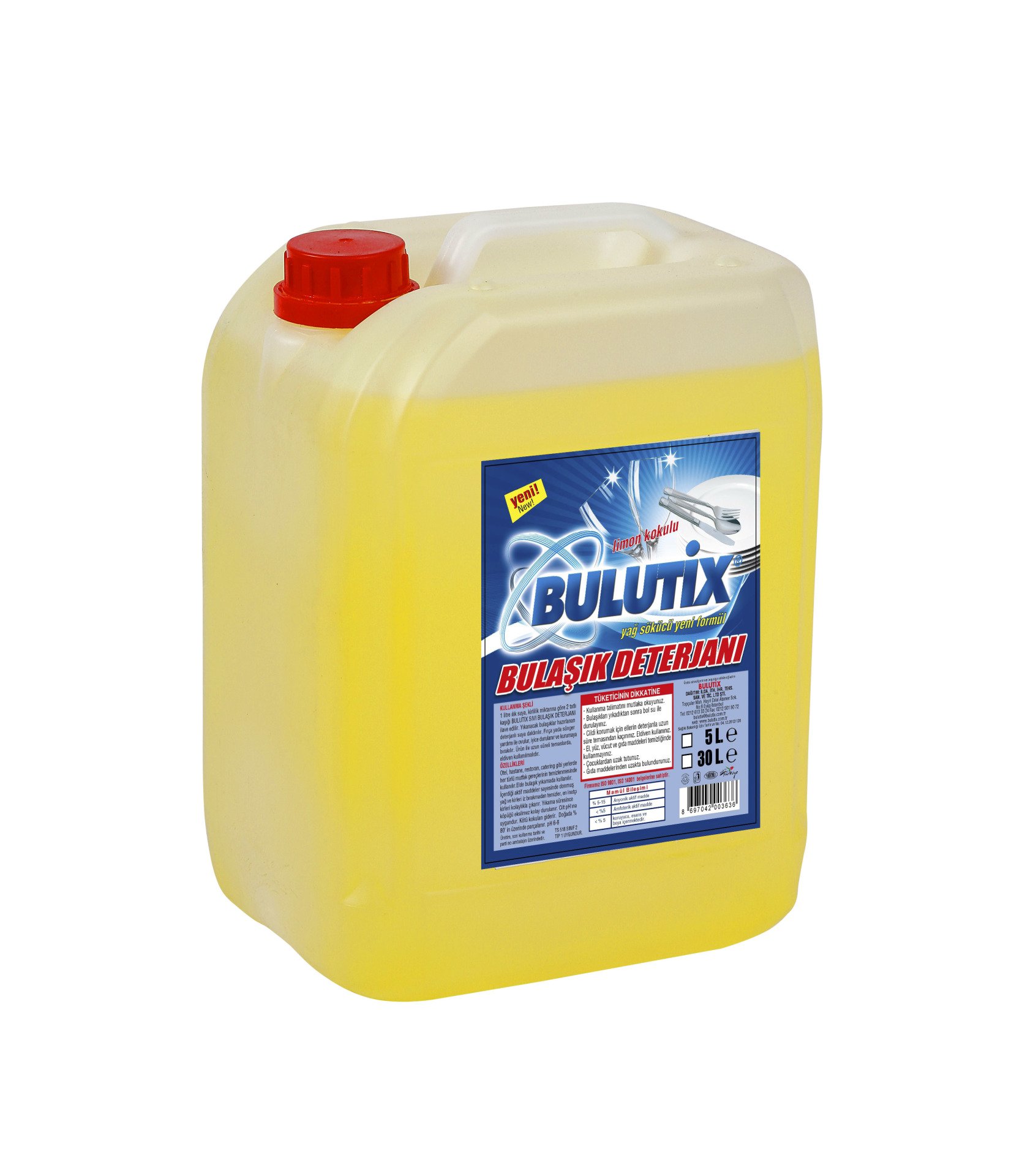 Bulaşık Deterjanı Elde Yıkama Standart Limonlu 5LT
