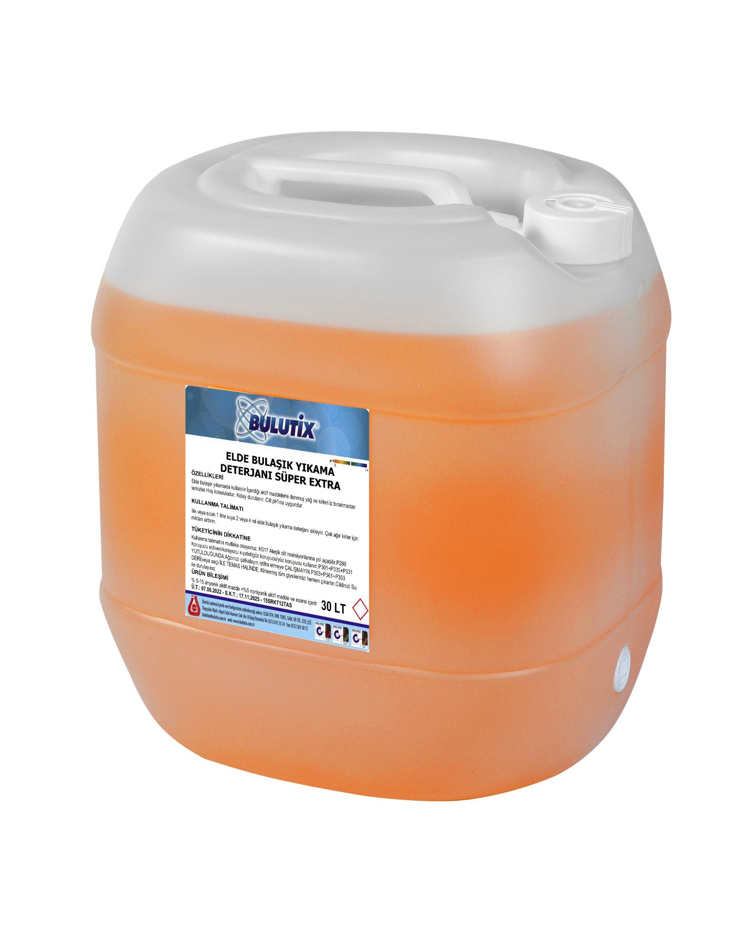 Bulaşık Deterjanı Limon Elde Yıkama Süper Extra 30KG