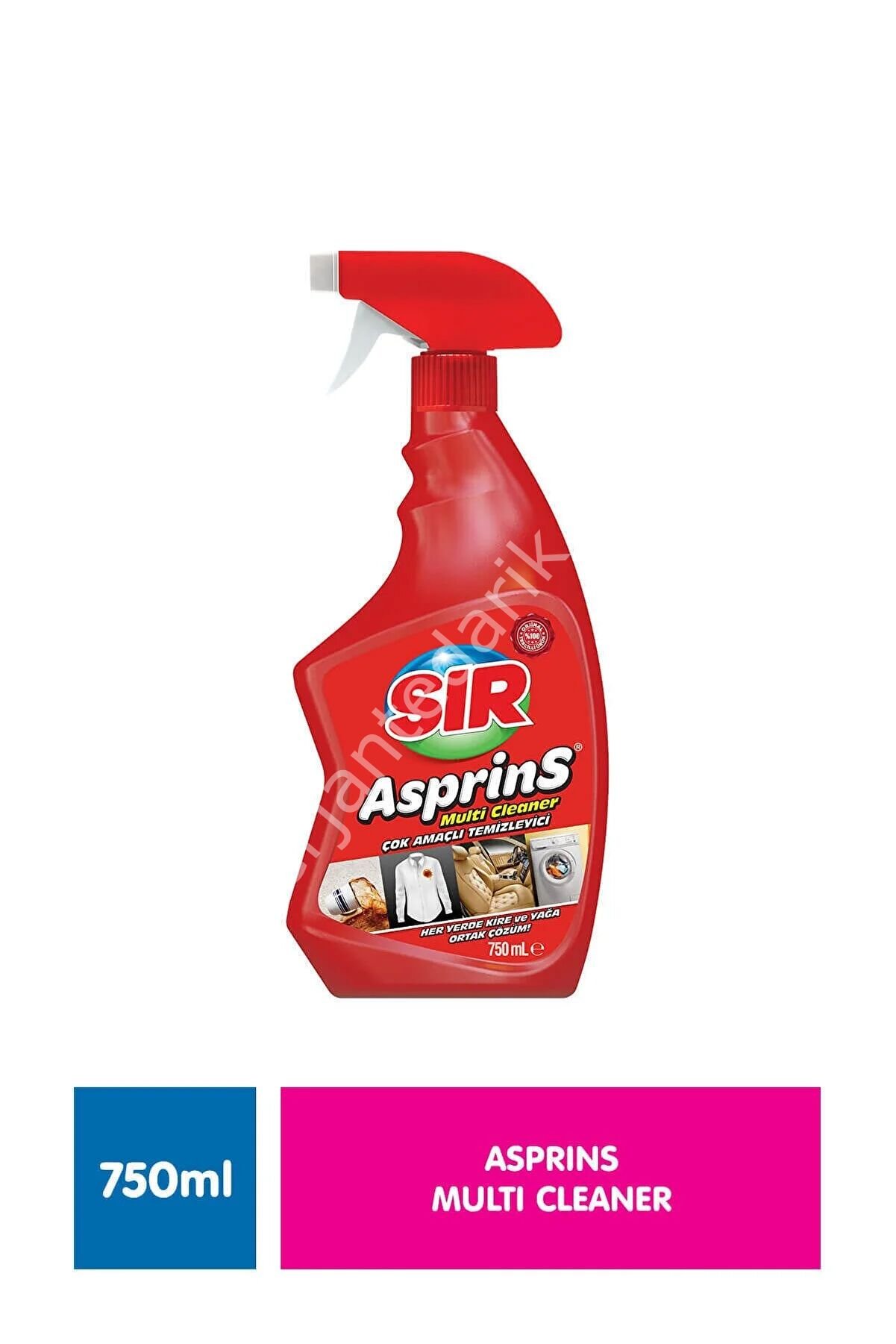 SIR ASPRİNS ÇOK AMAÇLI TEMİZLEYİCİ 12x750ML SPREYLİ