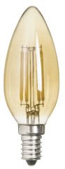 Toledo Retro Candle Gold 4W 2500K E14 Duy 400 Lümen Led Buji Ampul DS80731