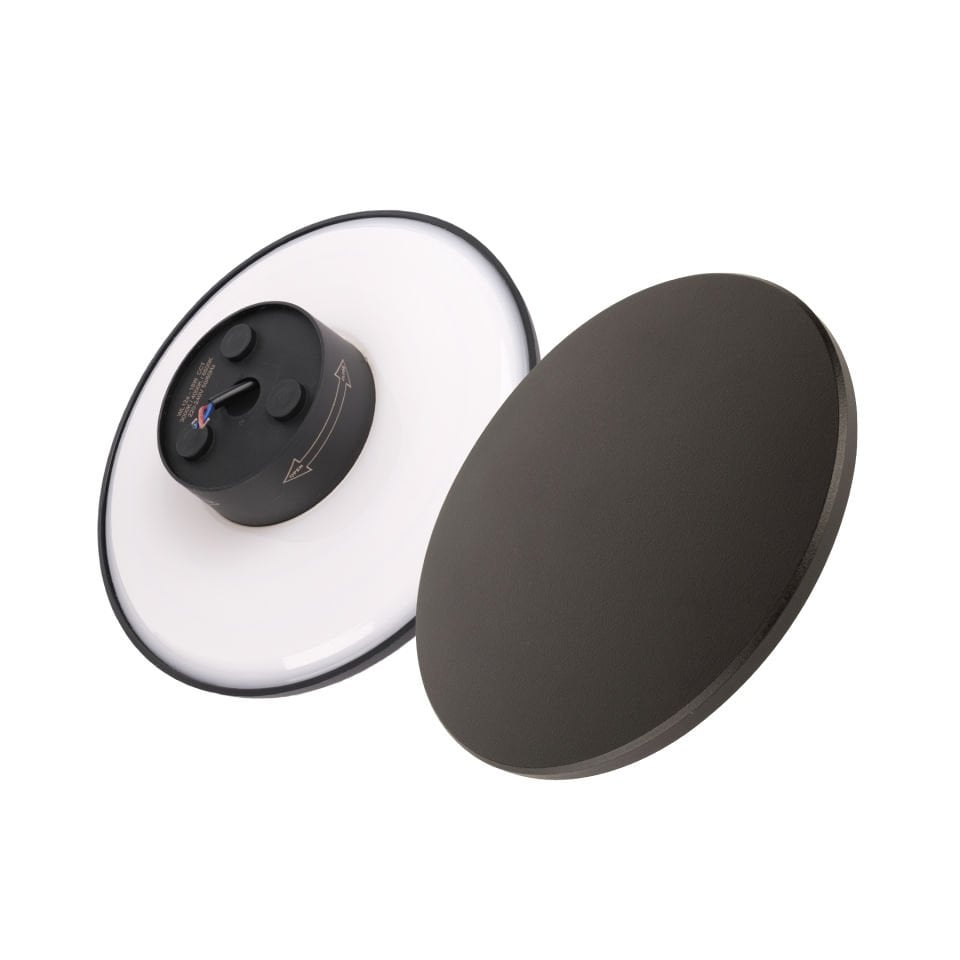12W Renk Seçimli Led Duvar Aplik Siyah - 3000K - 4000K - 6500K