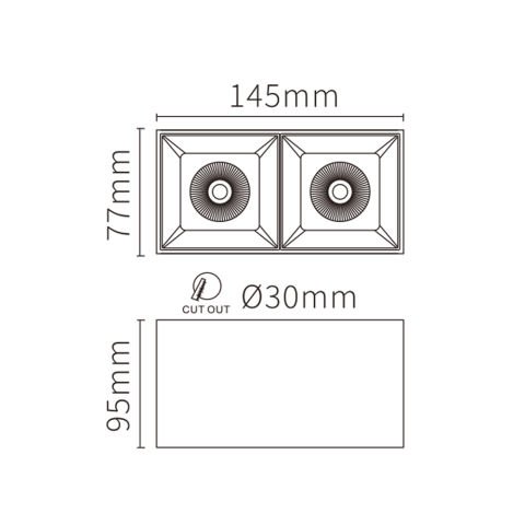 2'li Led Tavan Armatürü DC606
