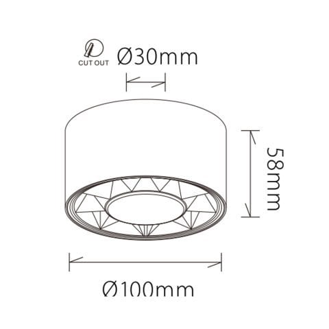 Led Tavan Armatürü DC501 B&S