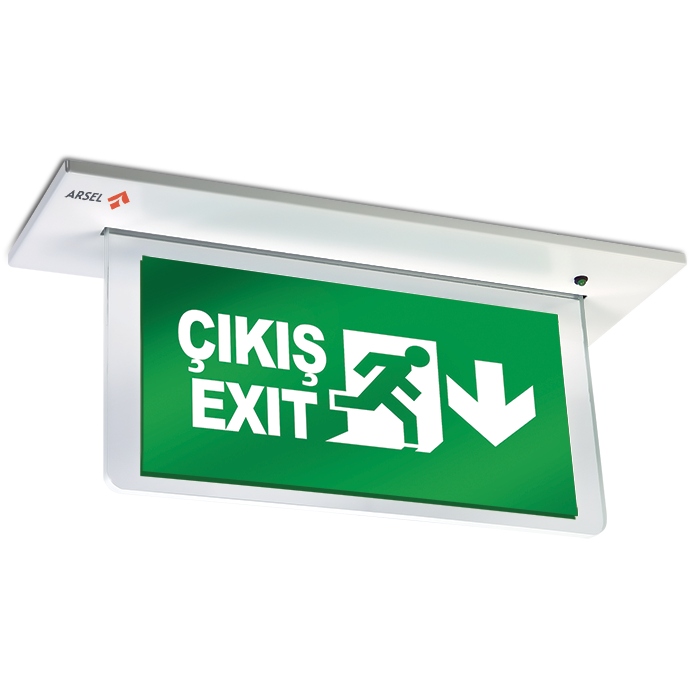 Acil Durum Yönlendirme Armatürü - Sıva Altı - 40x240x170mm
