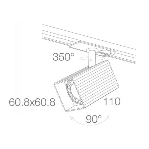Single Phase Socket Rail Spot DR082 S