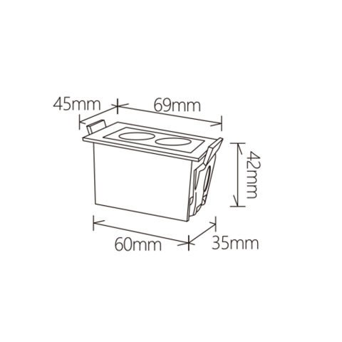 2 LED Spot DS474 B