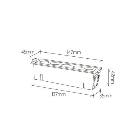 5'li Led Spot DS475 S