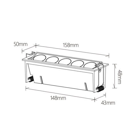 5'li Hareketli Led Spot DS476 S