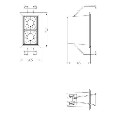 2'li Led Spot DS484 S