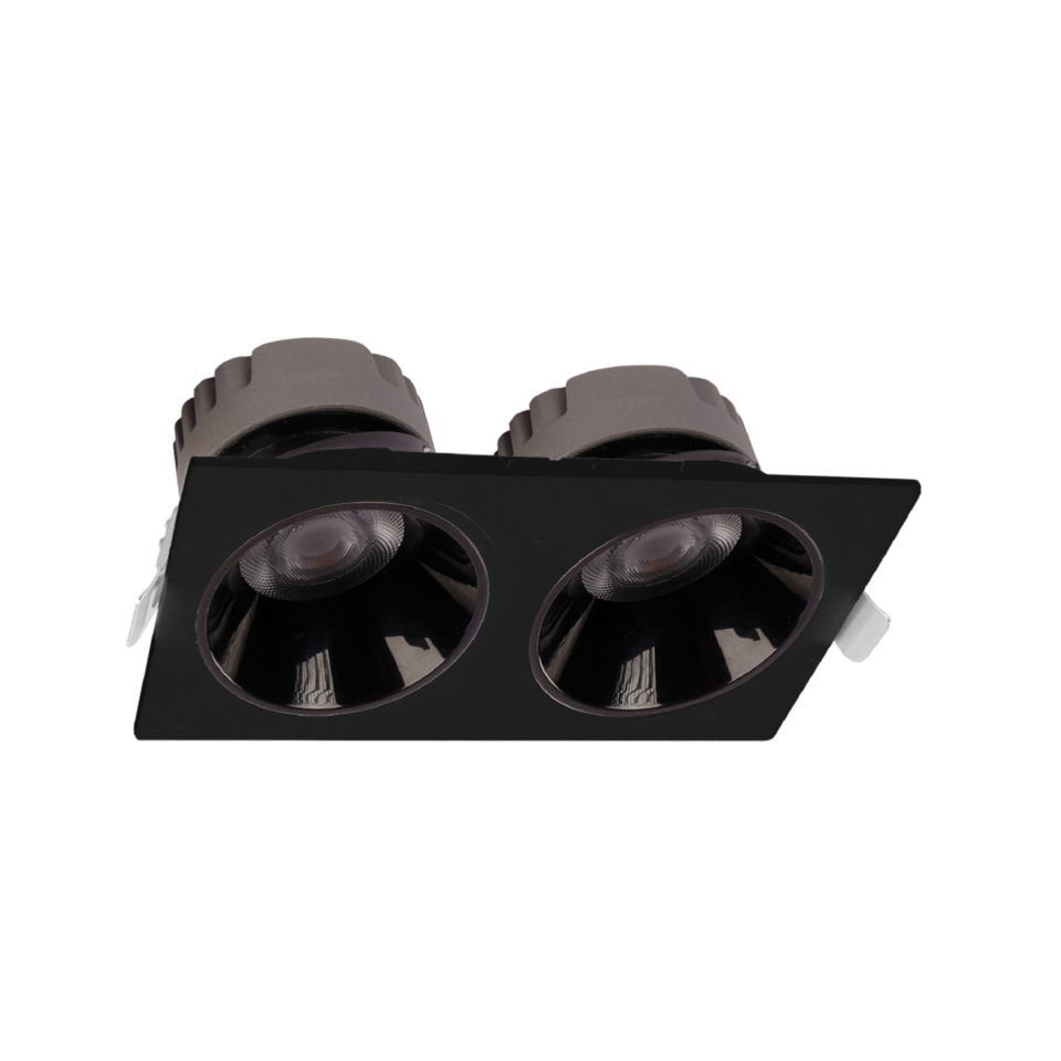 2x10W Sıva Altı Led Spot Armatür - Siyah