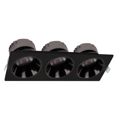 3x18W Sıva Altı Led Spot Armatür - Siyah