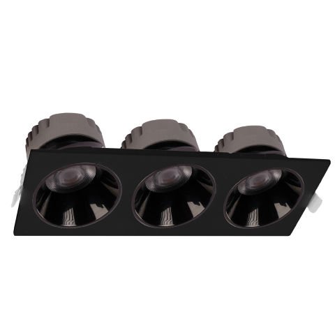 3x25W Sıva Altı Led Spot Armatür - Siyah