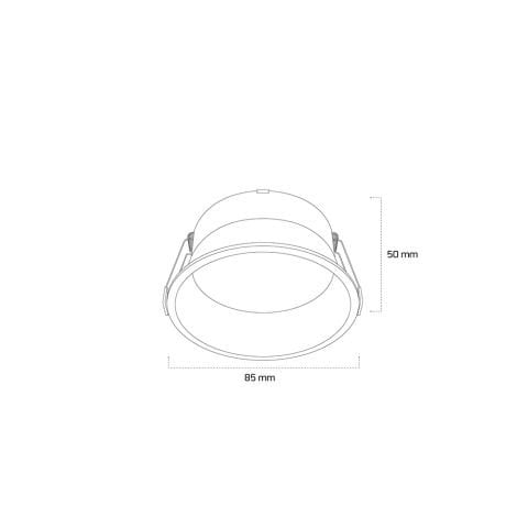 8W Recessed Round Backlight Led Luminaire