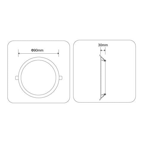 3W Backlight Led Panel - 3000K DD510 S