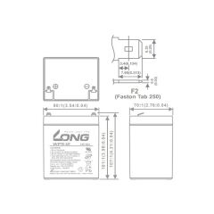 LONG 12Volt 5Ah Kuru Tip Akü