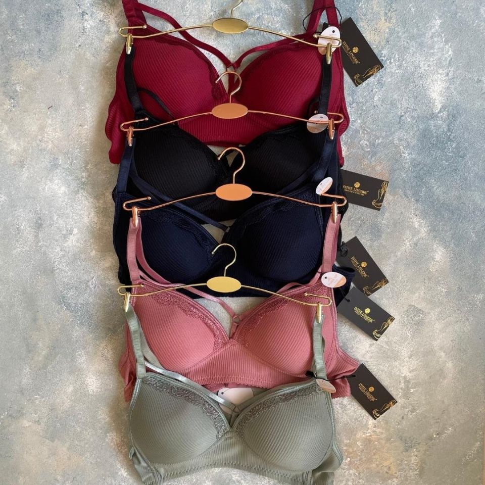 Belle Kadın Balensiz Günlük Kullanım Push-up Özellikli Sütyen Bordo - 75B
