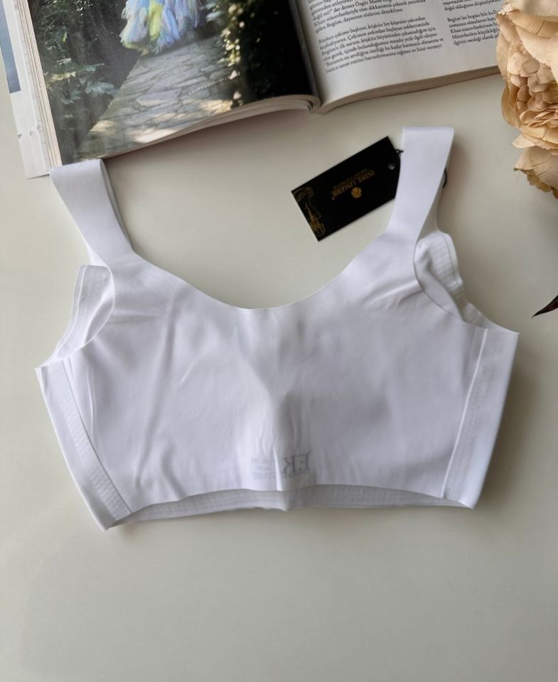 Carla Balensiz Dikişsiz Push-up Invisible Ice-Silk (Görünmez) Sütyen - İthal Bra Beyaz - XL