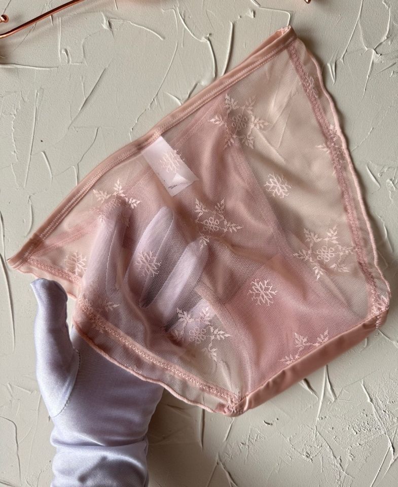 Lucia Japon Style Arkası Tül Saten Kurdele Detaylı Cheeky Külot/Slip-2858 Pembe - L