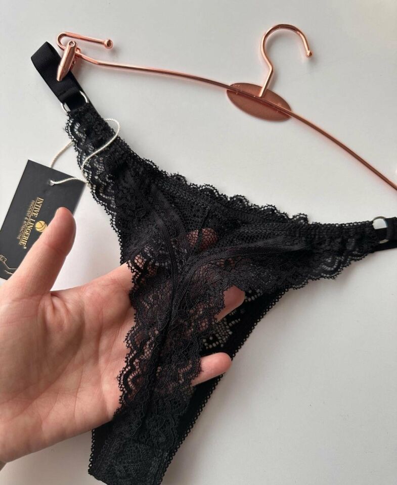 Intive Mila Halka Detaylı Transparan Dantel Tanga