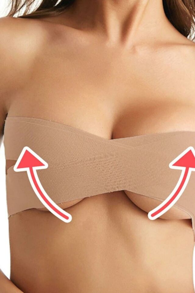 YNT Gögüs Gizleyici ve Dikleştirici Yerli Üretim Kumaş Bant 1031 Bej - Standart