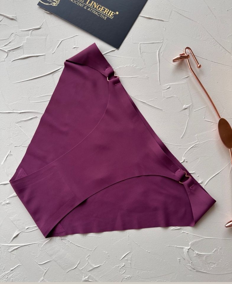 Lovely Kalp Aksesurlı Orijinal Lazer Kesim Dikişsiz İthal Külot/Slip-2810 Gül Kurusu - L