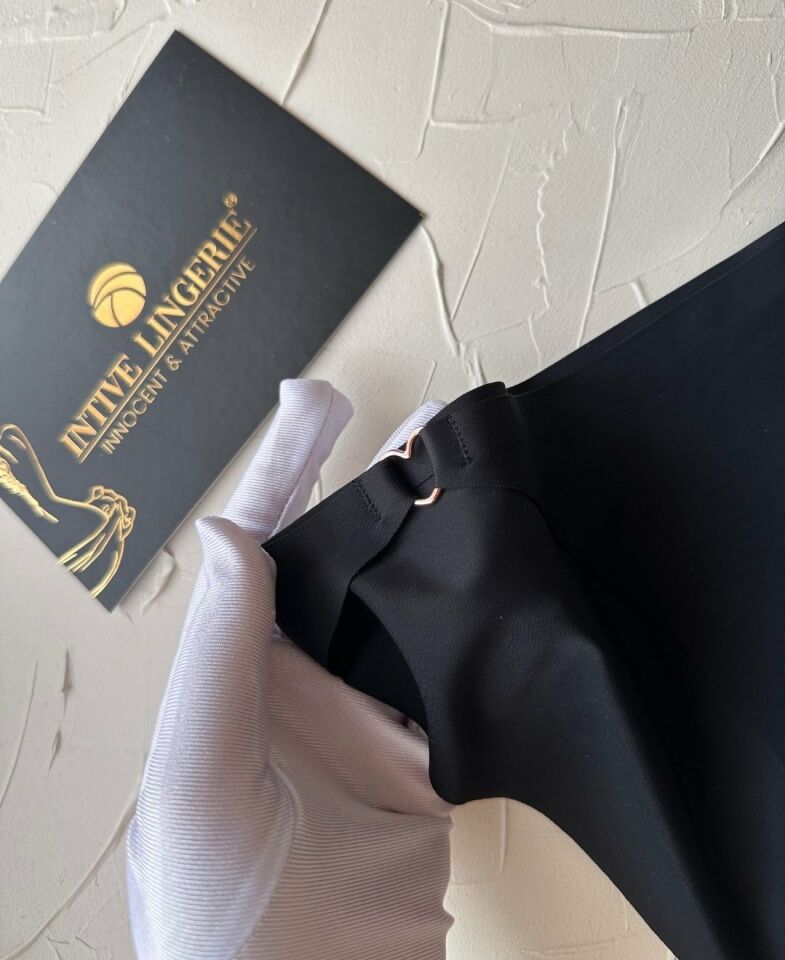 Lovely Kalp Aksesurlı Orijinal Lazer Kesim Dikişsiz İthal Külot/Slip-2810 Siyah - XL