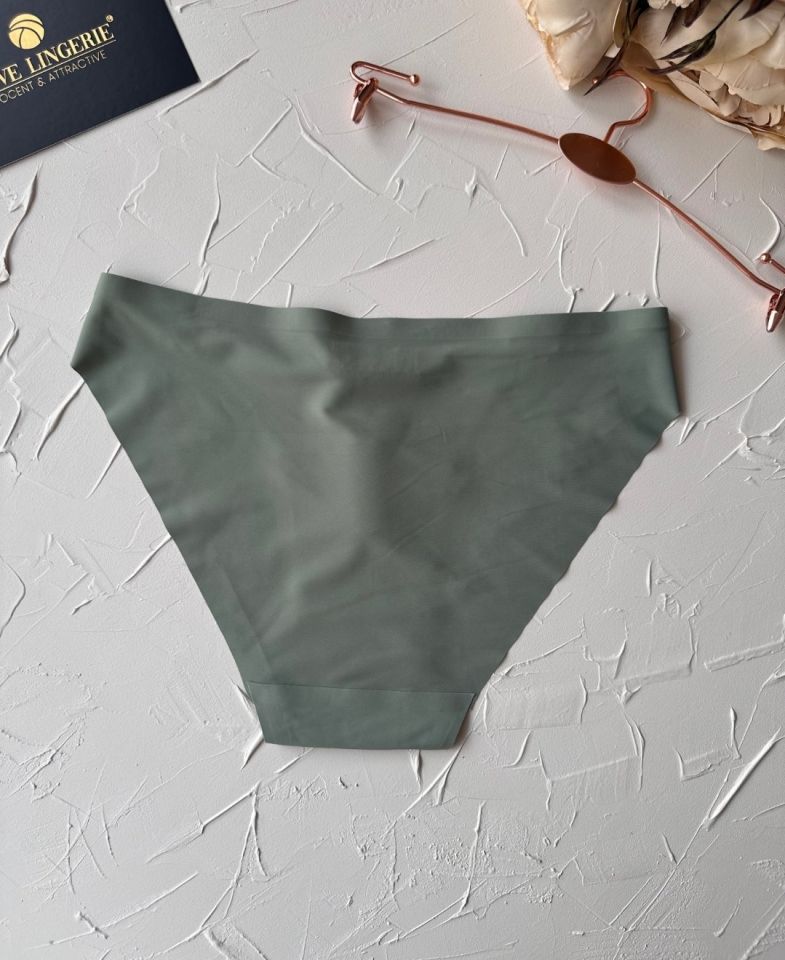 Lovely Kalp Aksesurlı Orijinal Lazer Kesim Dikişsiz İthal Külot/Slip-2810 Yeşil - S