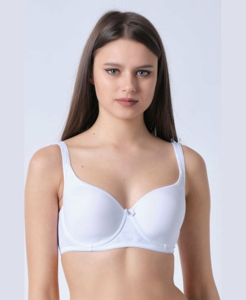 NBB Toparlayıcı Şekillendirici Balenli Basic Sütyen (B-C-D cup) -3613 Beyaz - 100C