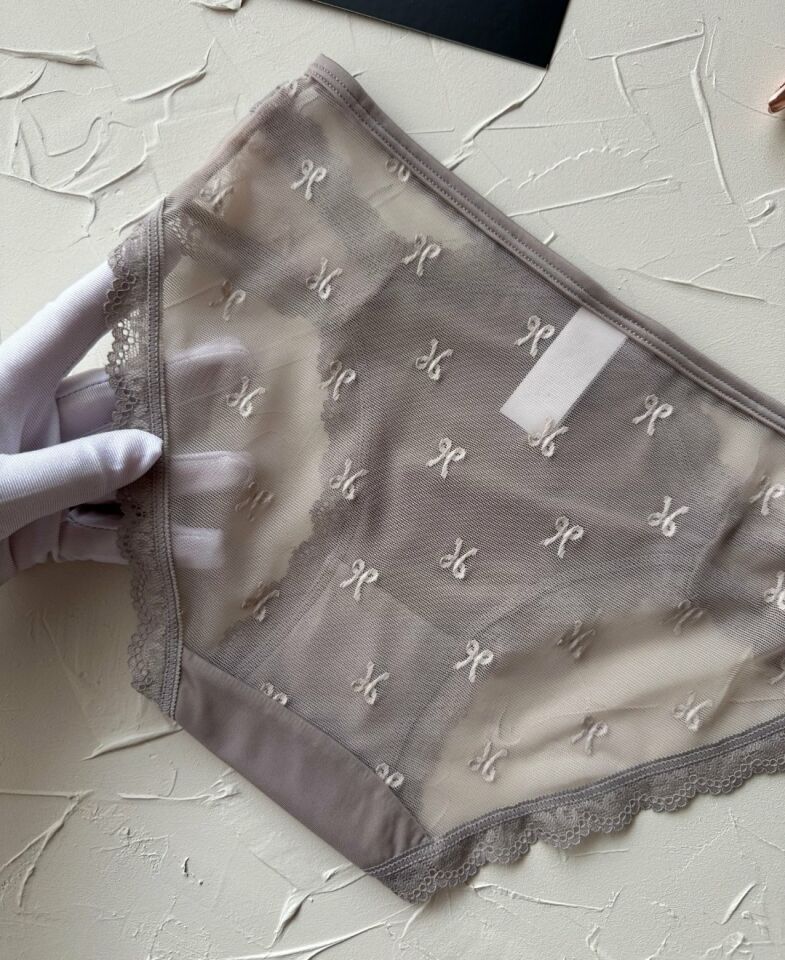 Arya Japon Style Arkası Tül Cut-Out Dantel Detaylı Cheeky Külot/Slip-2853 Bej - M
