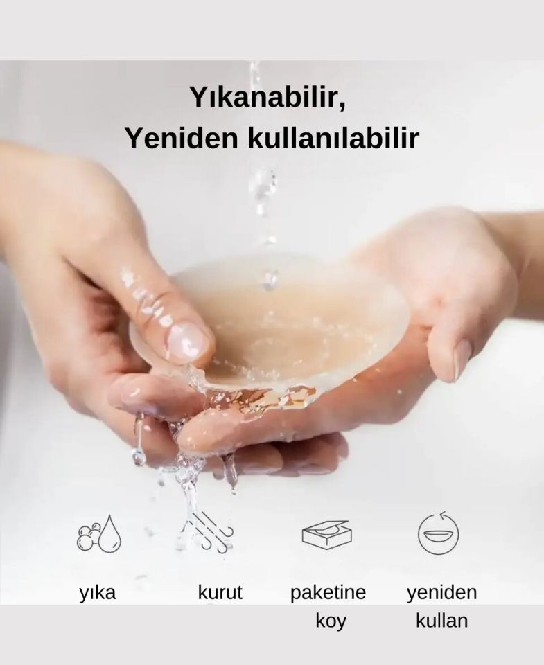 Intive Silikon Göğüs-Meme Ucu Kapatıcı/Pad Ten Rengi - Tek Ebat