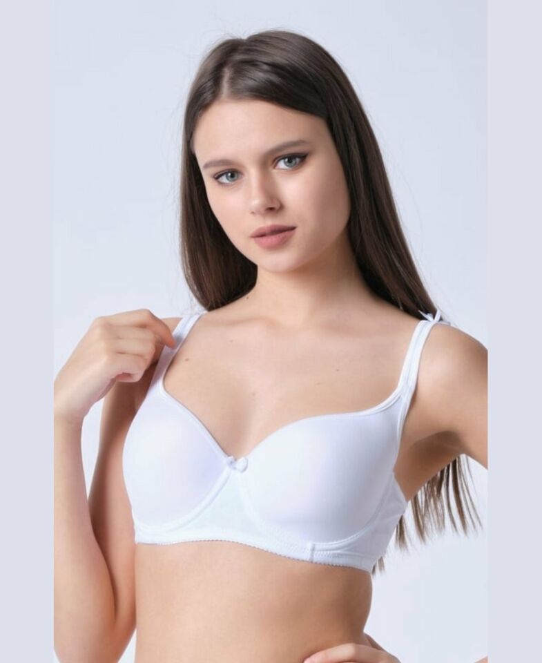 NBB Toparlayıcı Şekillendirici Balenli Basic Sütyen (B-C-D cup) -3613 Beyaz - 80C