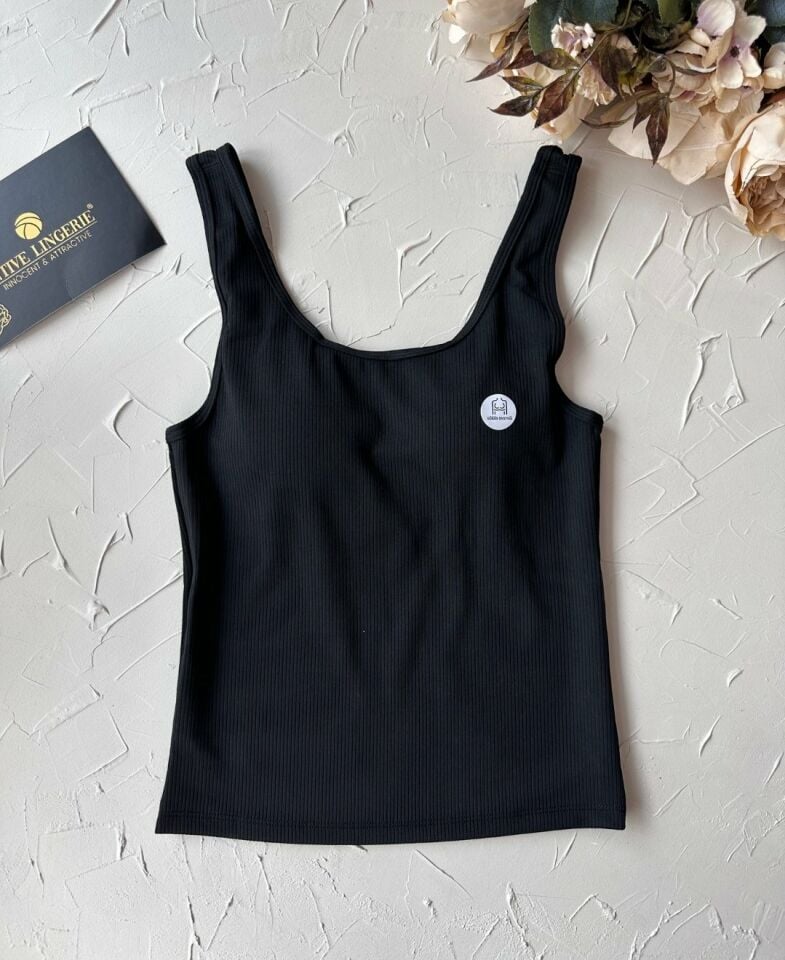 Aurafit Kalın Askılı Fitilli Padli Sütyensiz Giyilebilen Giy-Çık Büstiyer -5058 Siyah - M/L