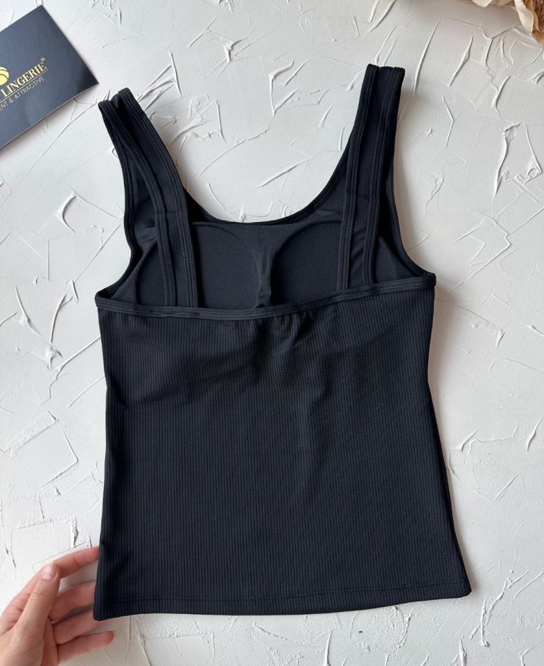Aurafit Kalın Askılı Fitilli Padli Sütyensiz Giyilebilen Giy-Çık Büstiyer -5058 Siyah - M/L