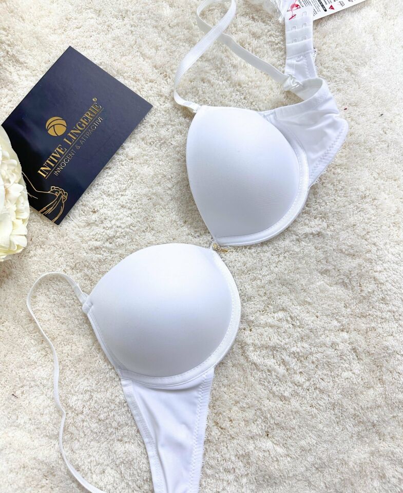Le Jardin Fleur Basic Push-up Aksesuar Detaylı Sütyen-7055 Beyaz - 75B