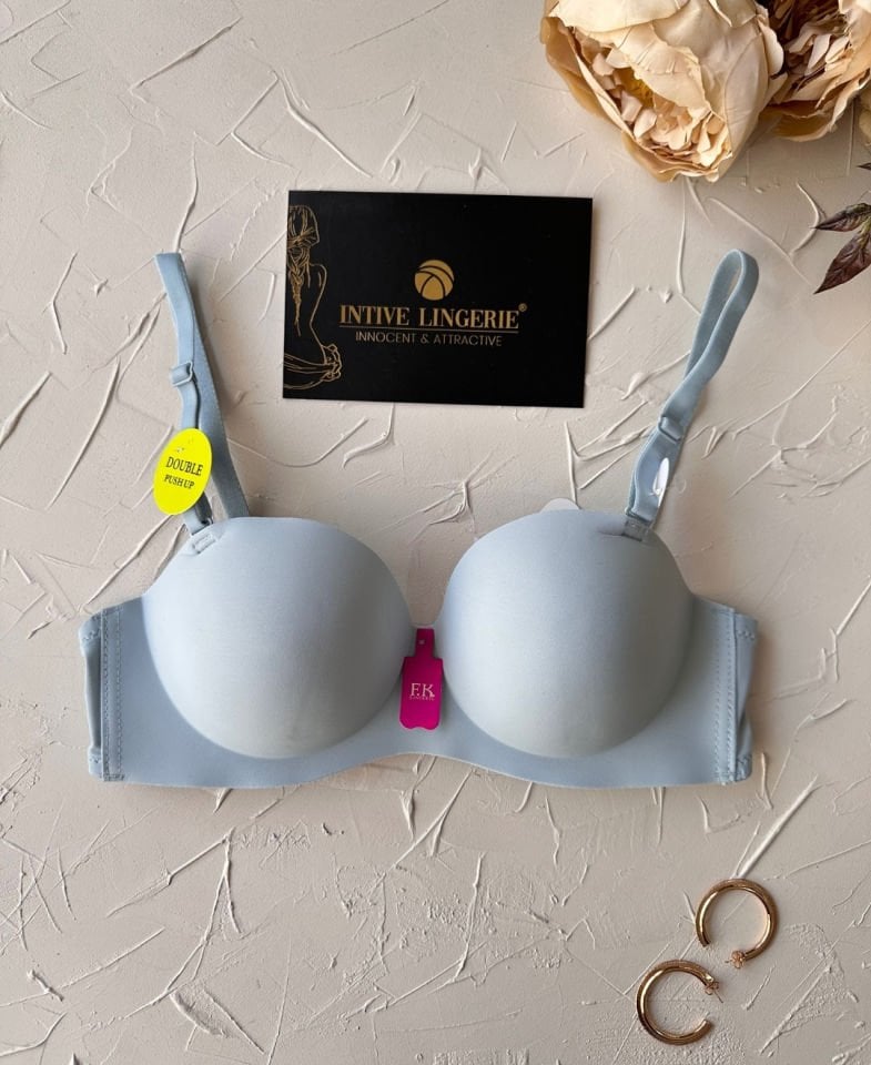 Violet Dikişsiz Lazer Kesim Double Push-Up Balensiz İz Belli Etmez Straplez Kesim Kaliteli Sütyen
