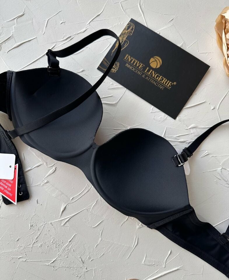 Violet Dikişsiz Lazer Kesim Double Push-Up Balensiz İz Belli Etmez Straplez Kesim Kaliteli Sütyen
