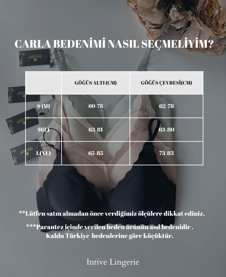 Carla İthal Lazer Kesim Dikişsiz Çıkarılabilir Padli Destekli Rahat Sütyen/Bralet -82 Pudra  - S