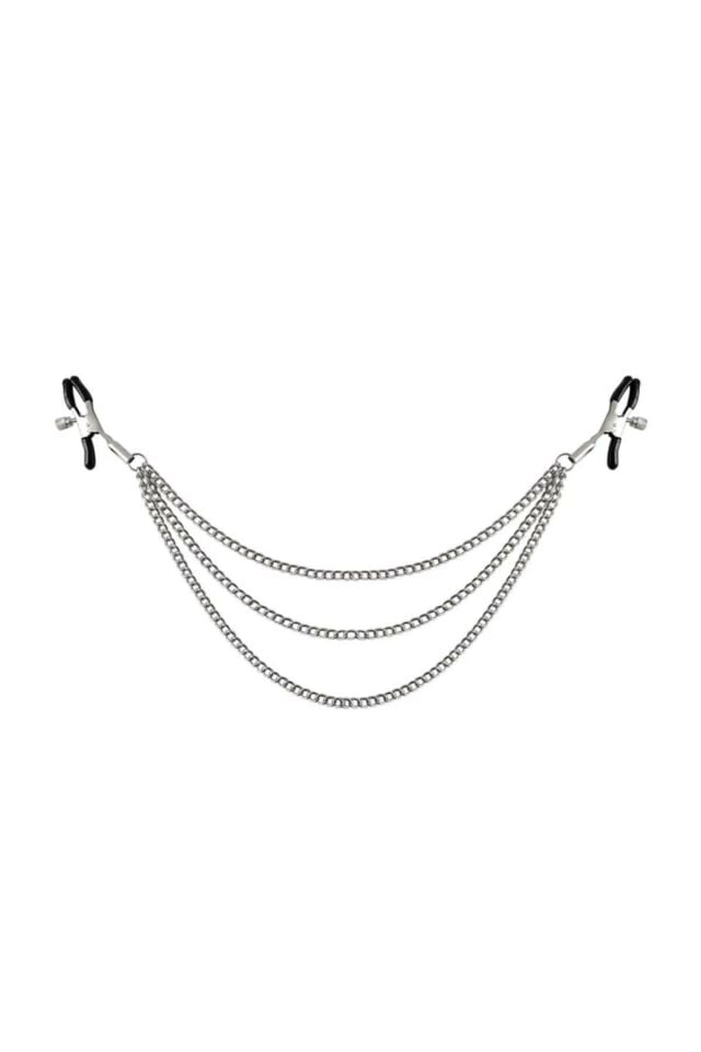 YNT Siyah Fantezi Göğüs Ucu Sıkıştırıcı Nipple Clamp GD-8091 Siyah - Standart