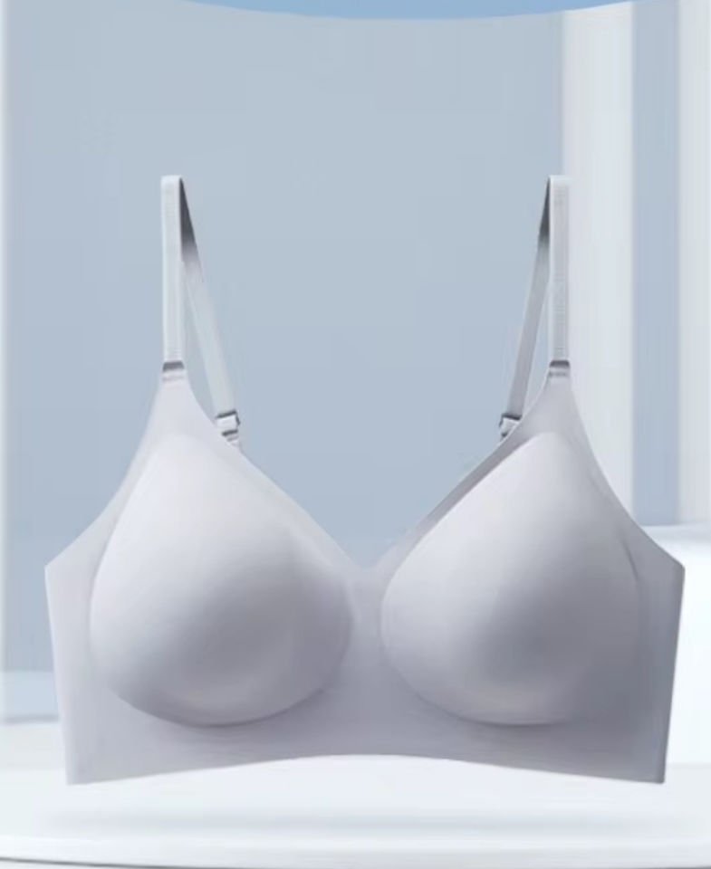 Carma İthal Balensiz Dikişsiz İce-Silk Yarı Push-up İnce Askılı Sütyen Buz Mavisi - XL