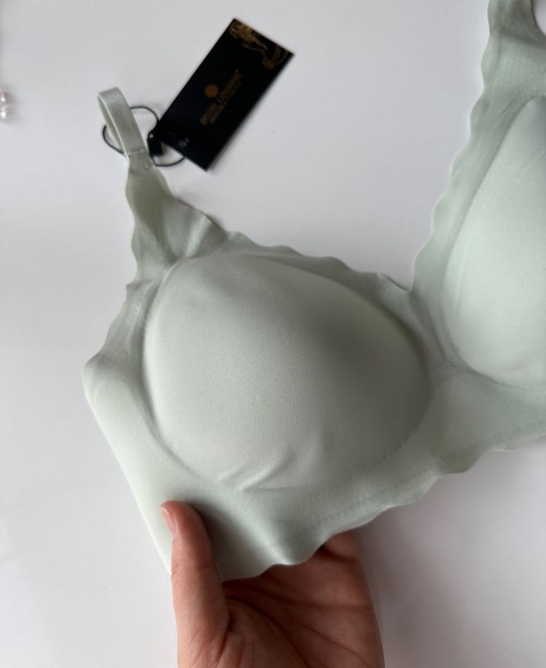 Carla İthal Lazer Kesim Dikişsiz Çıkarılabilir Padli Destekli Rahat Sütyen/Bralet -82 Su Yeşili - S