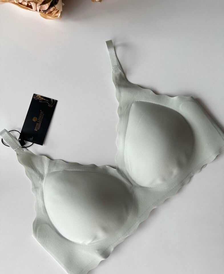 Carla İthal Lazer Kesim Dikişsiz Çıkarılabilir Padli Destekli Rahat Sütyen/Bralet -82 Su Yeşili - S